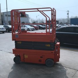 中国 マンガン鋼鉄電気空気の回収器のオレンジ移動可能な持ち上がるプラットホーム 工場